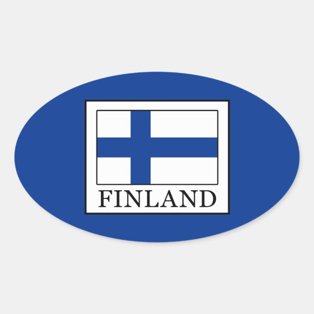 Finland Oval Sticker (Front)