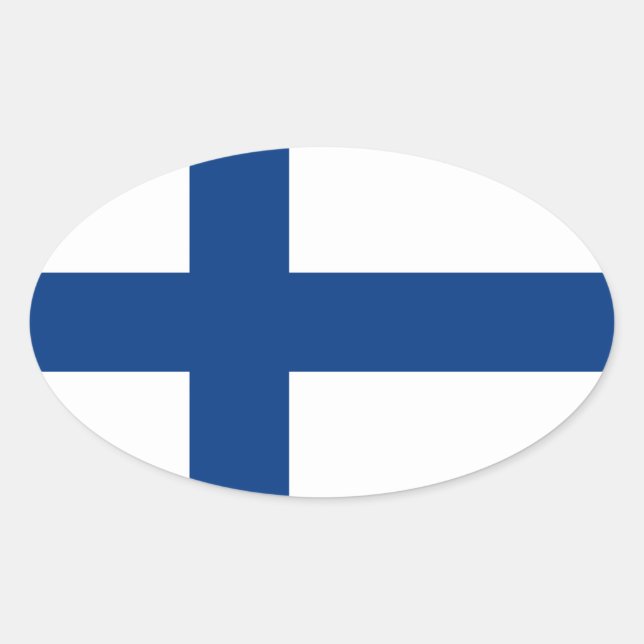 Finland Oval Sticker (Front)