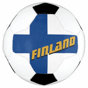 Finland patriotic Football & Finnish Flag / Sports