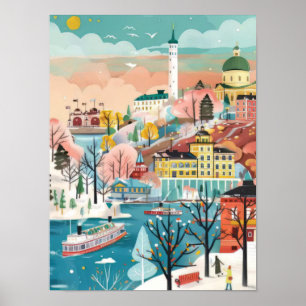 Finland Print Finland Illustration Helsinki Travel