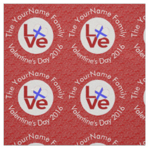 Finland Red LOVE Flag Personalised Fabric