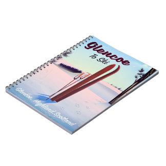 Finland retro vacation 'rainbow' poster print. notebook