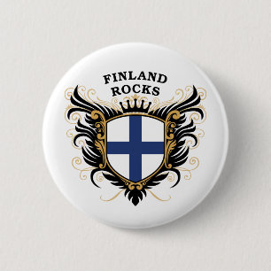 Finland Rocks 6 Cm Round Badge