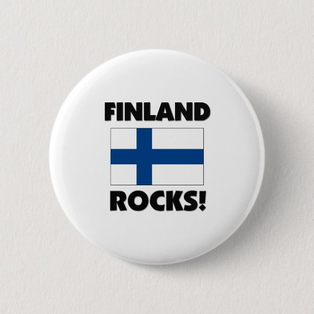 Finland Rocks 6 Cm Round Badge (Front)