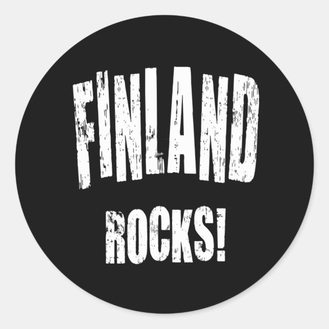 Finland Rocks! Classic Round Sticker (Front)