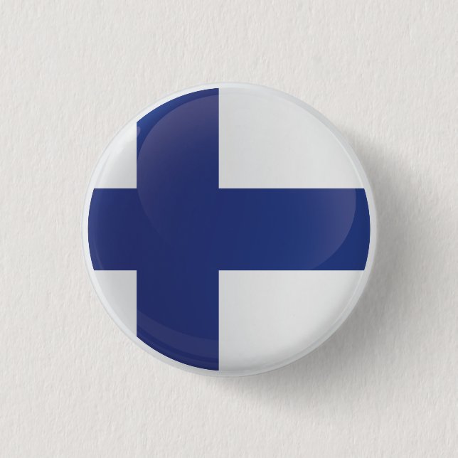 Finland  Round Icon Flag 3 Cm Round Badge (Front)
