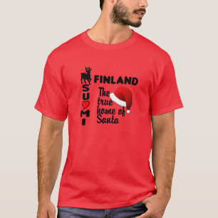 Finland Santa T-shirt RED
