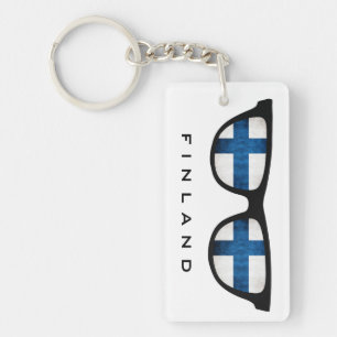 Finland Shades custom text & colour key chain