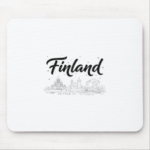 Finland Skyline Travel Vacation Outfits Mouse Mat