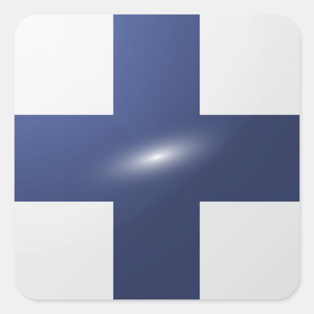 Finland square glossy flag sticker (Front)