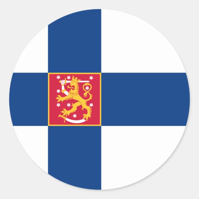 finland state classic round sticker (Front)