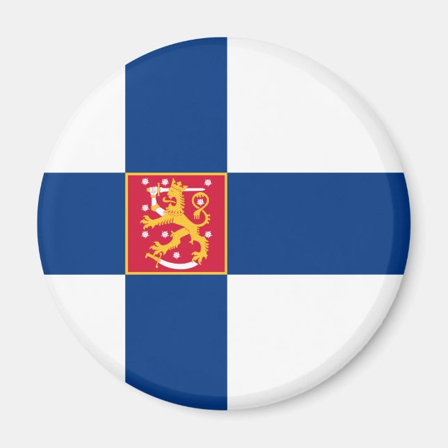 Finland State Flag Magnet (Front)