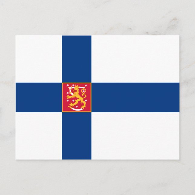 Finland State Flag Postcard (Front)