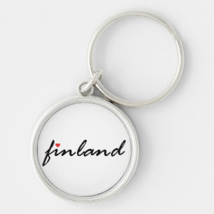 Finland Suomi. I love Finland Key Ring