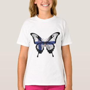 Finland Swallowtail Butterfly Flag Sticker T-Shirt