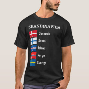 Finland Sweden Norway Svergie Suomi Iceland Scandi T-Shirt