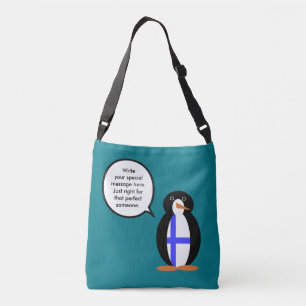 Finland Talking Ms. Penguin Personalised  Crossbody Bag