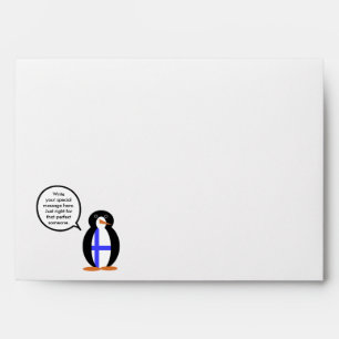 Finland Talking Ms. Penguin Personalised Envelopes