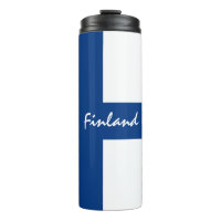 Finland Travel Mug, patriotic Finnish Flag