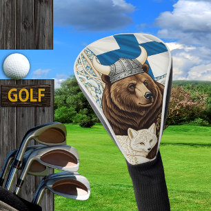 Finland Viking Bear, Arctic Fox Art Nouveau Golf Head Cover