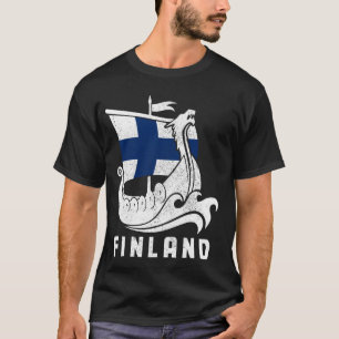 Finland Viking Finnish Flag Finn Suomi Sisu Souven T-Shirt