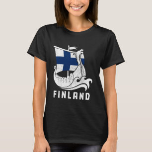 Finland Viking Finnish Flag Finn Suomi Sisu Souven T-Shirt