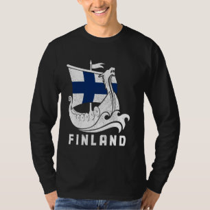 Finland Viking Finnish Flag Finn Suomi Sisu Souven T-Shirt