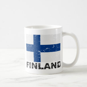 Finland Vintage Flag Coffee Mug