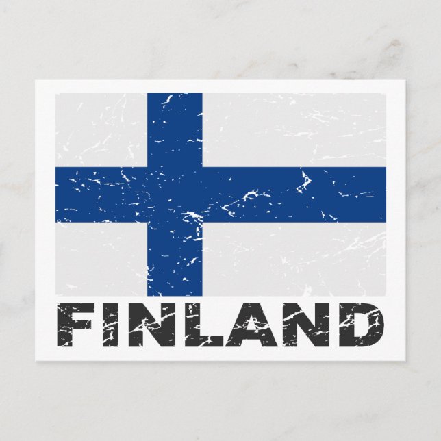 Finland Vintage Flag Postcard (Front)