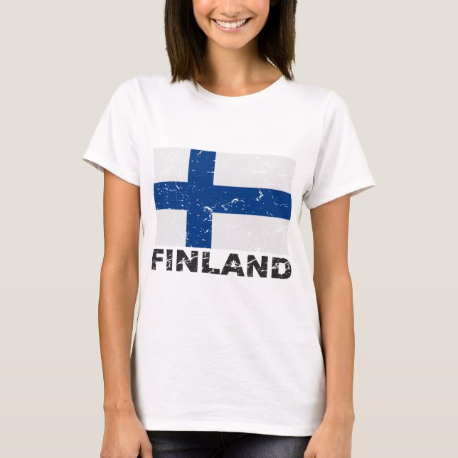 Finland Vintage Flag T-Shirt (Front)