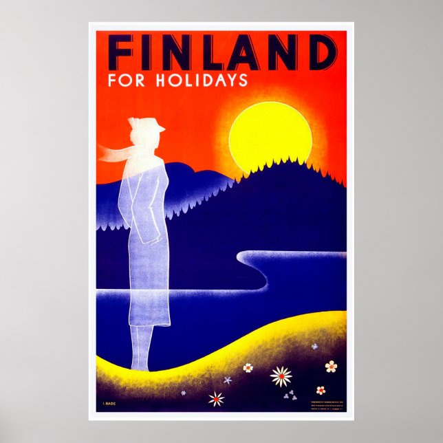 Finland Vintage Travel Poster (Front)