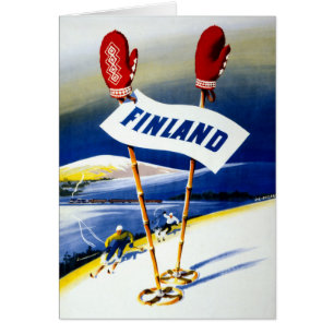 Finland Vintage Travel Poster Restored