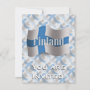 Finland Waving Flag Invitation