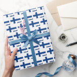 Finland Wrapping Paper, Finnish Flag gifts Wrapping Paper<br><div class="desc">Wrapping Paper: Finnish Flag gifts wrapping & Finland - love my country,  patriots / sports fans</div>