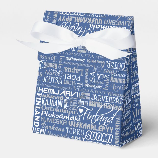 Finland's Towns custom colour favour bag Box (Front Side)