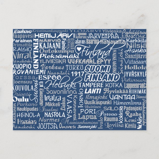 Finland's Towns custom postcard (Front)