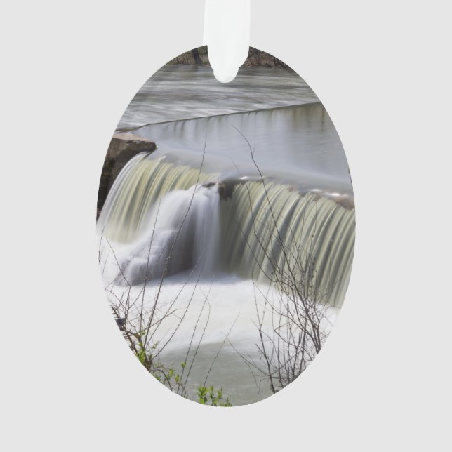 Finley Dam Waterfall Ornament (Back)