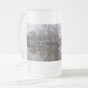 Finley Winter Reflections Frosted Glass Beer Mug