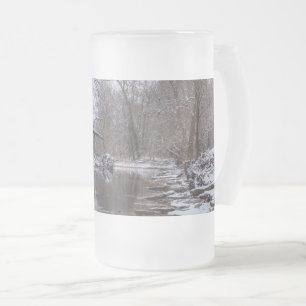Finley Winter Snow Frosted Glass Beer Mug
