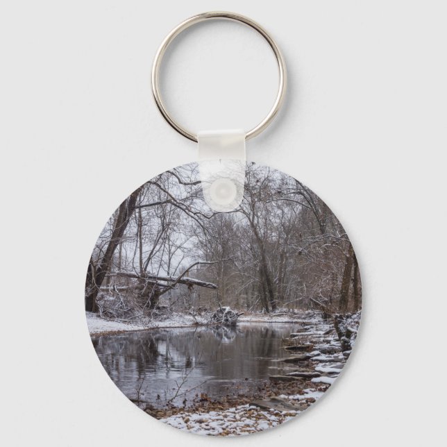 Finley Winter Snow Key Ring (Front)