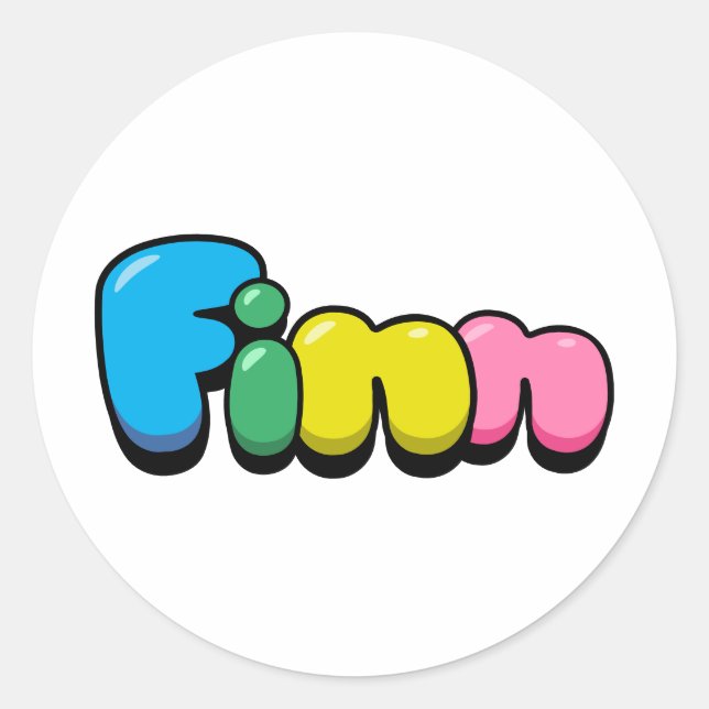 Finn Classic Round Sticker (Front)