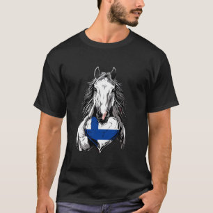 Finn Finnish Roots Horse Heart Finnish Pride Finla T-Shirt