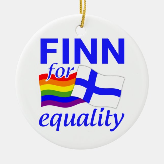 Finn for Equality ornament (Front)