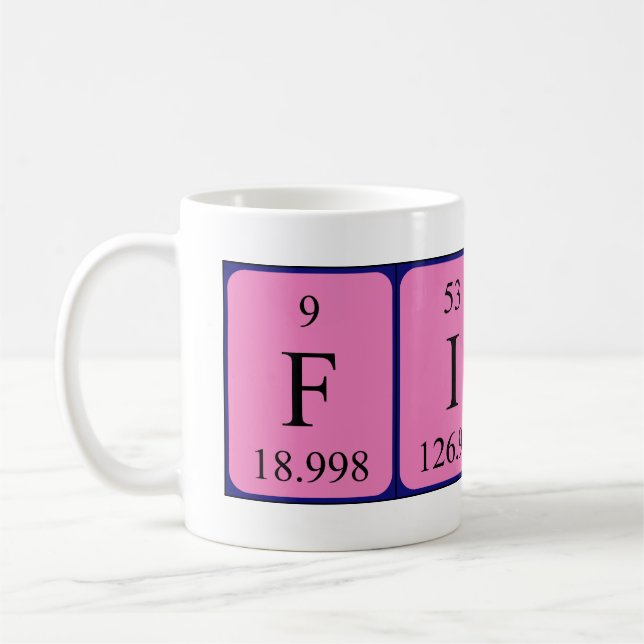 Finn periodic table name mug (Left)