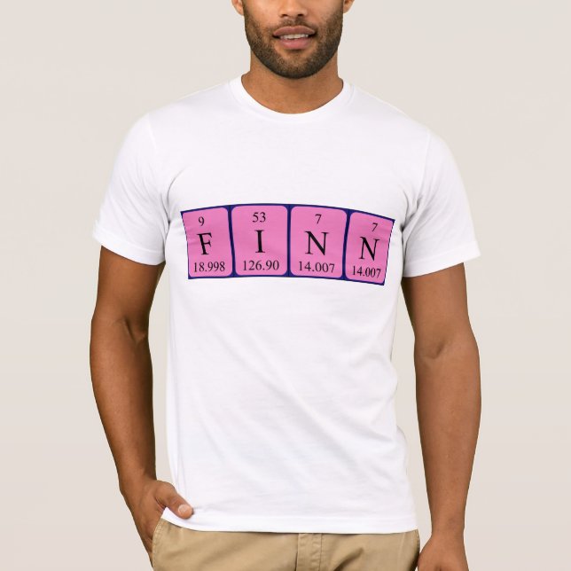Finn periodic table name shirt (Front)