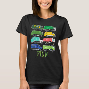 Finn Trash Truck For Kids Collector Ecologist Garb T-Shirt