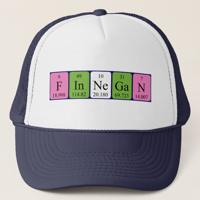 Finnegan periodic table name hat (Front)