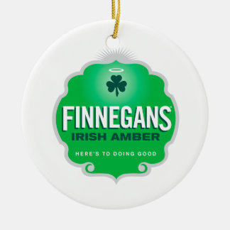 Finnegans Irish Amber Crest Ceramic Tree Decoration