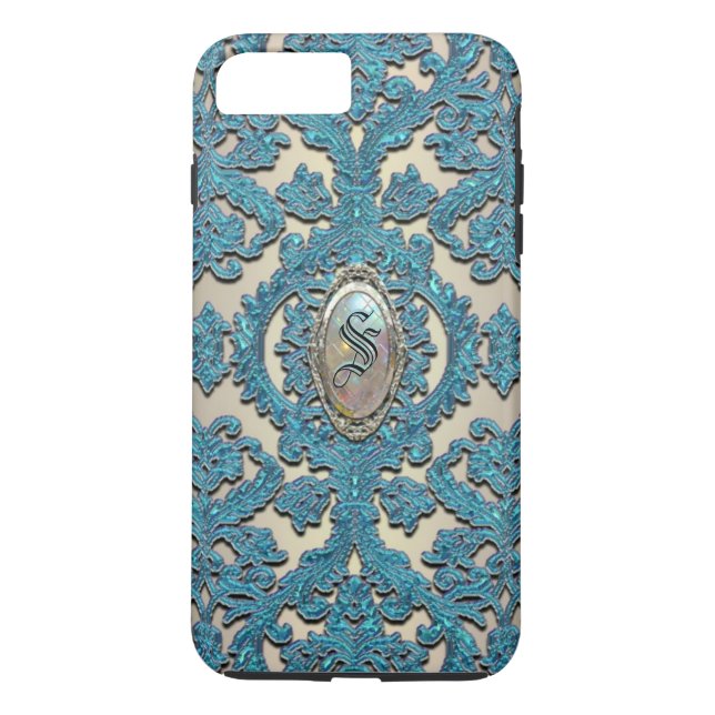 Finnigan Sopra Damask Elegant Monogram Plus Case-Mate iPhone Case (Back)