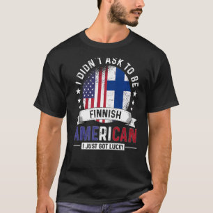Finnish American Countries Flags Pride Finland Fla T-Shirt